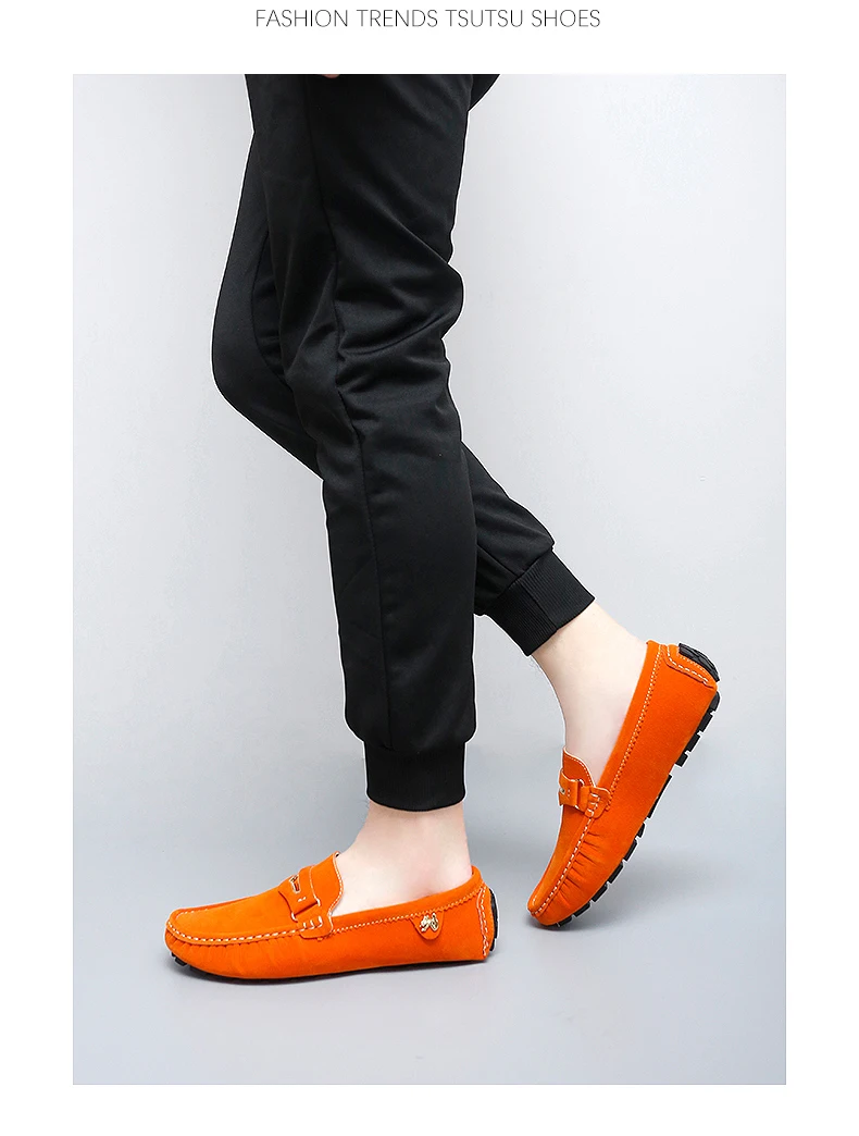 48 Extra-Large Size Matte Couple's Style Halloween Gift 2025 Autumn New Loafers British Style Slip-On Men's Driving Shoes Lightweight Non-Slip Casual Leather Shoes