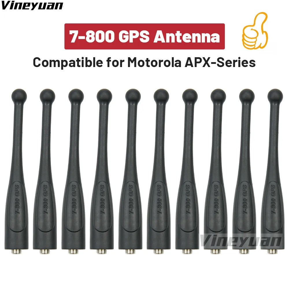 10PCS 7-800MHz Antenna with GPS NAR6595A FOR Motorola APX 1000 APX 4000 APX 6000 APX 6000XE APX 7000 APX 8000XE Stubby Antenna