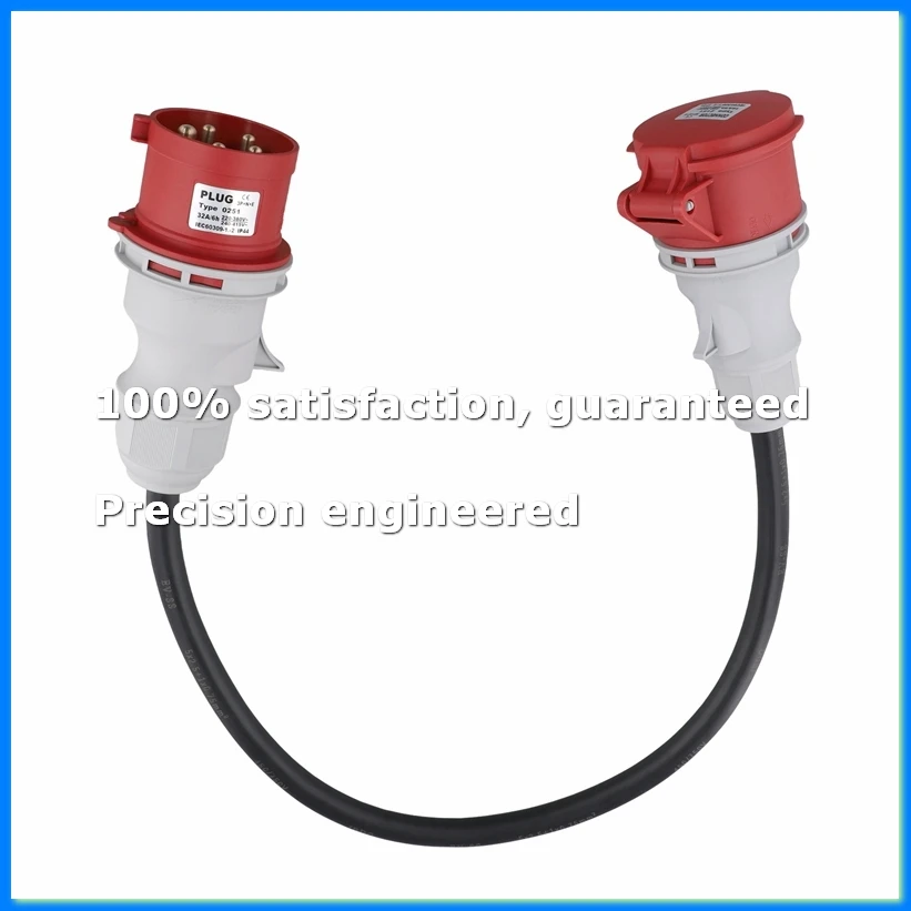 

5Pin Adapter Plug 32A to 16A Coupling Socket [3-Phase,400V] Hose Cable High Current Adapter ,Protection Class IP44-ABYS