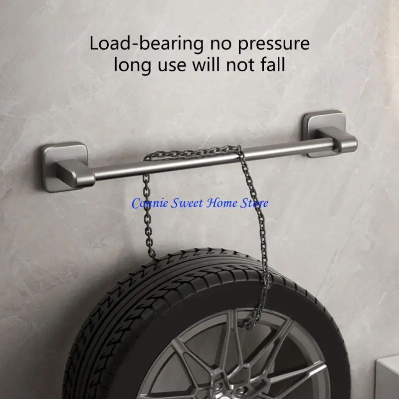 LXAF Self-Adhesive Bathroom Towel Storage Rack Wall Mounted Towel Bar Organizers