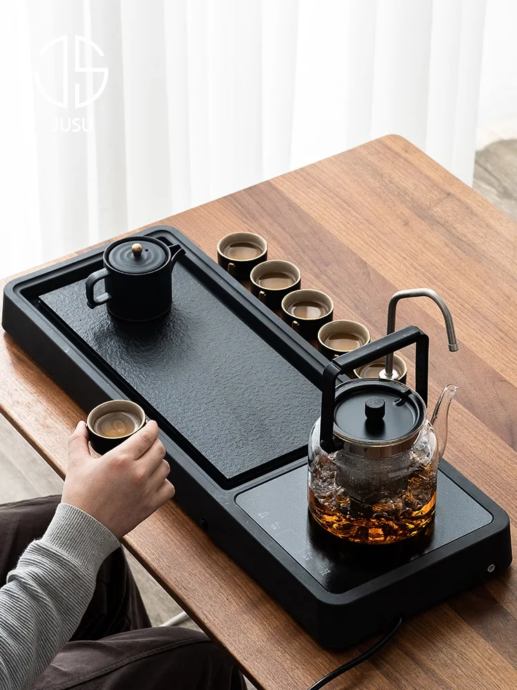 

YY Small Modern Light Luxury Drainage Tea Table Kettle Household Kung Fu Tea Set