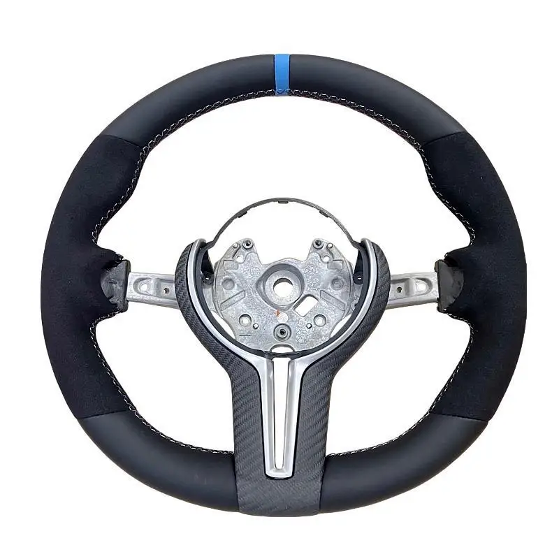 Custom Leather Steering Wheel For BMW F30 F32 F10 F20 F07 F01 E46 E60 E90 M3 M5 M Performance Carbon Fiber Steering Wheel