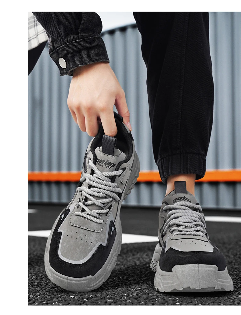Chunky Sneakers für alle Jahreszeiten, atmungsaktiv, leicht, Outdoor-Freizeitschuhe, modische Sportschuhe mit weicher Sohle, Laufschuhe, Boardschuhe – Detail 14