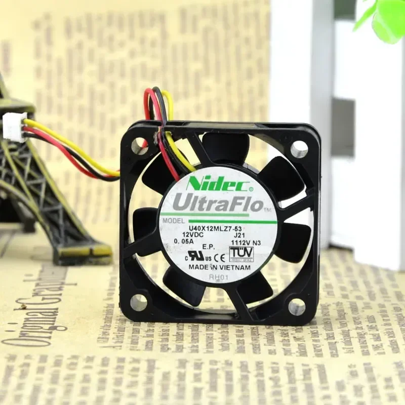 New Original Genuine NIDEC U40X12MLZ7-53 4CM 12V 0.05A Nanbei Bridge Silent Fan for Electronics Cooling