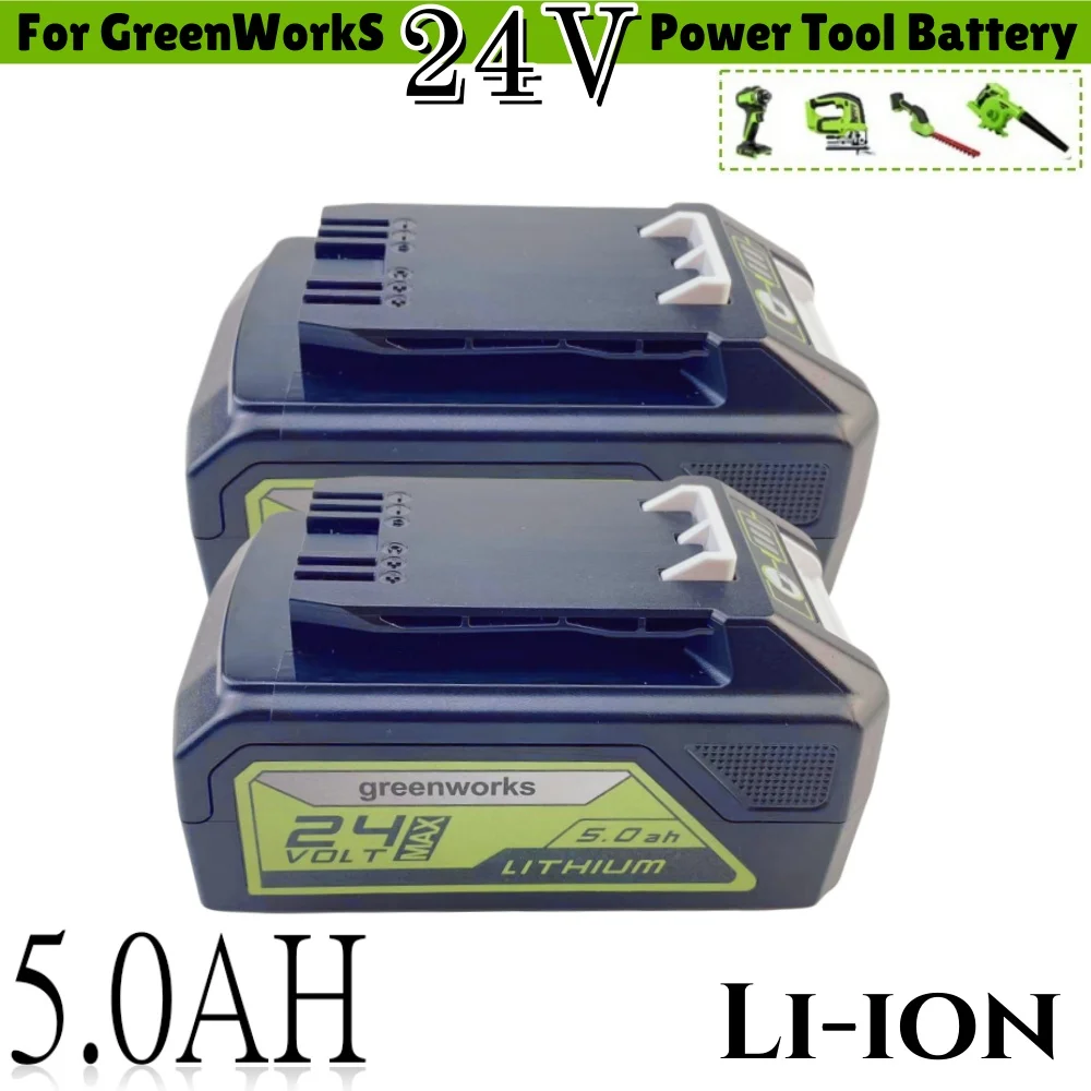 

New Greenworks 24V 8.0Ah Greenworks Battery Suitable for Greenworks 24V 48V Tools MO24B410 MO48L4211 HT24B210 21342