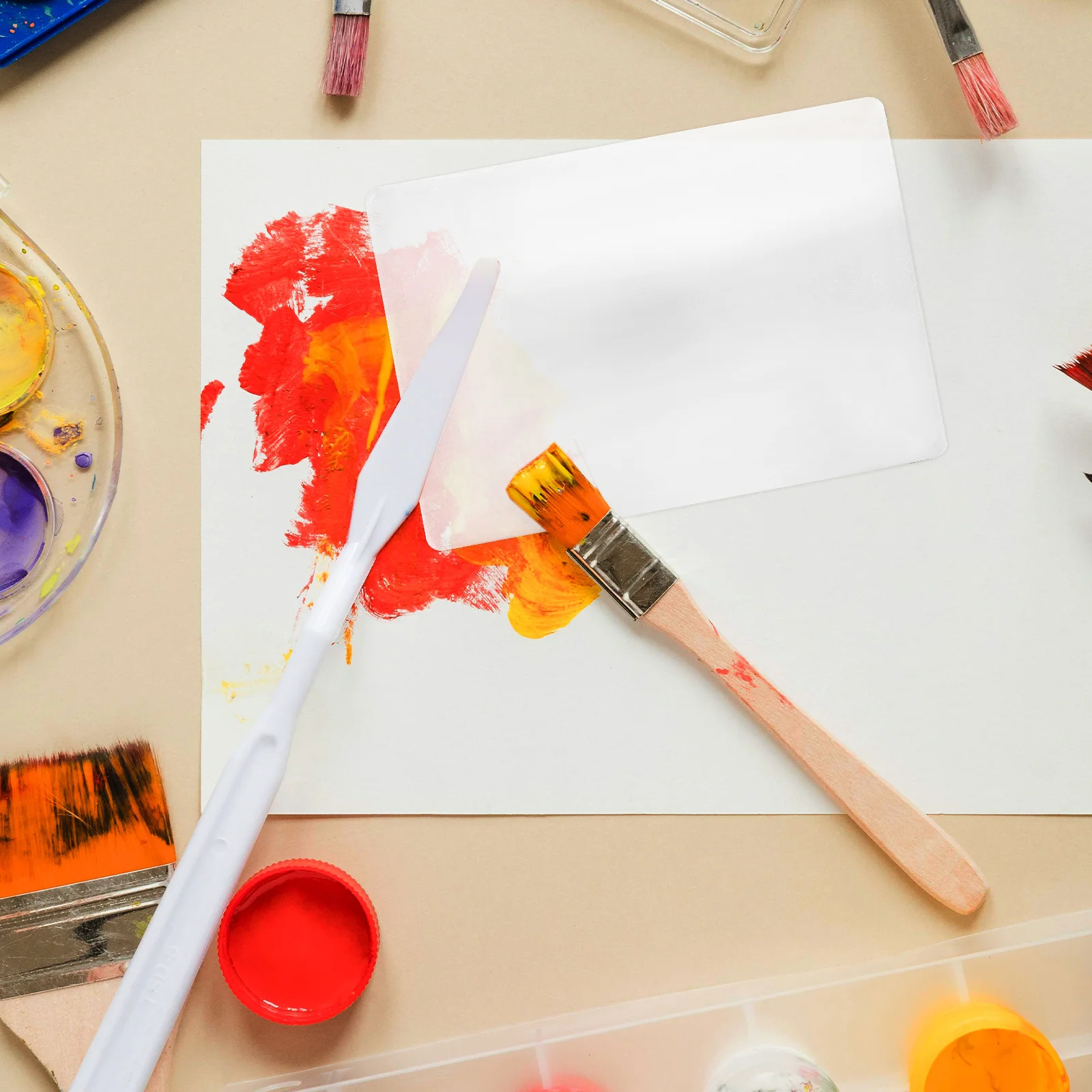 

5x7 Gel Printing Plate Reusable Flexible Non-Stick Soft Gel Press for Creative Activities Vivid Color Transfer