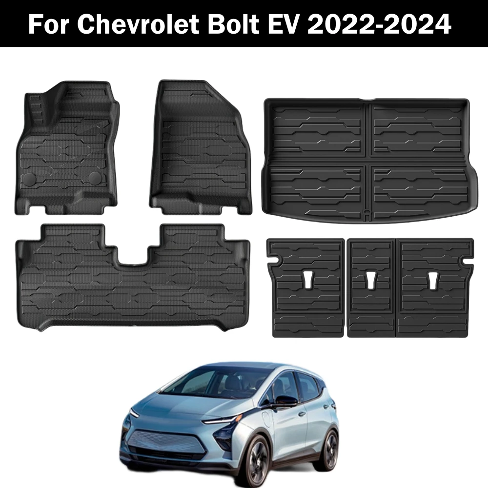 

For Chevrolet Bolt EV 2022 2023 2024 Car Floor Mats Cargo Liner Trunk Pad TPE 3D Floor Mat Trunk Mat Left Hand Drive