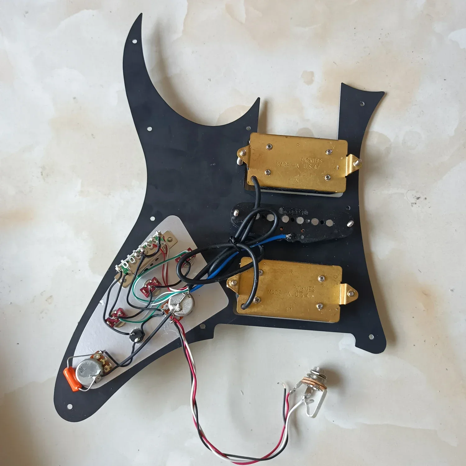 Prewired Loaded RG Pickguard With HSH Humbucker Pickups Set Coil Splitting Switch For RG Electric Guitar