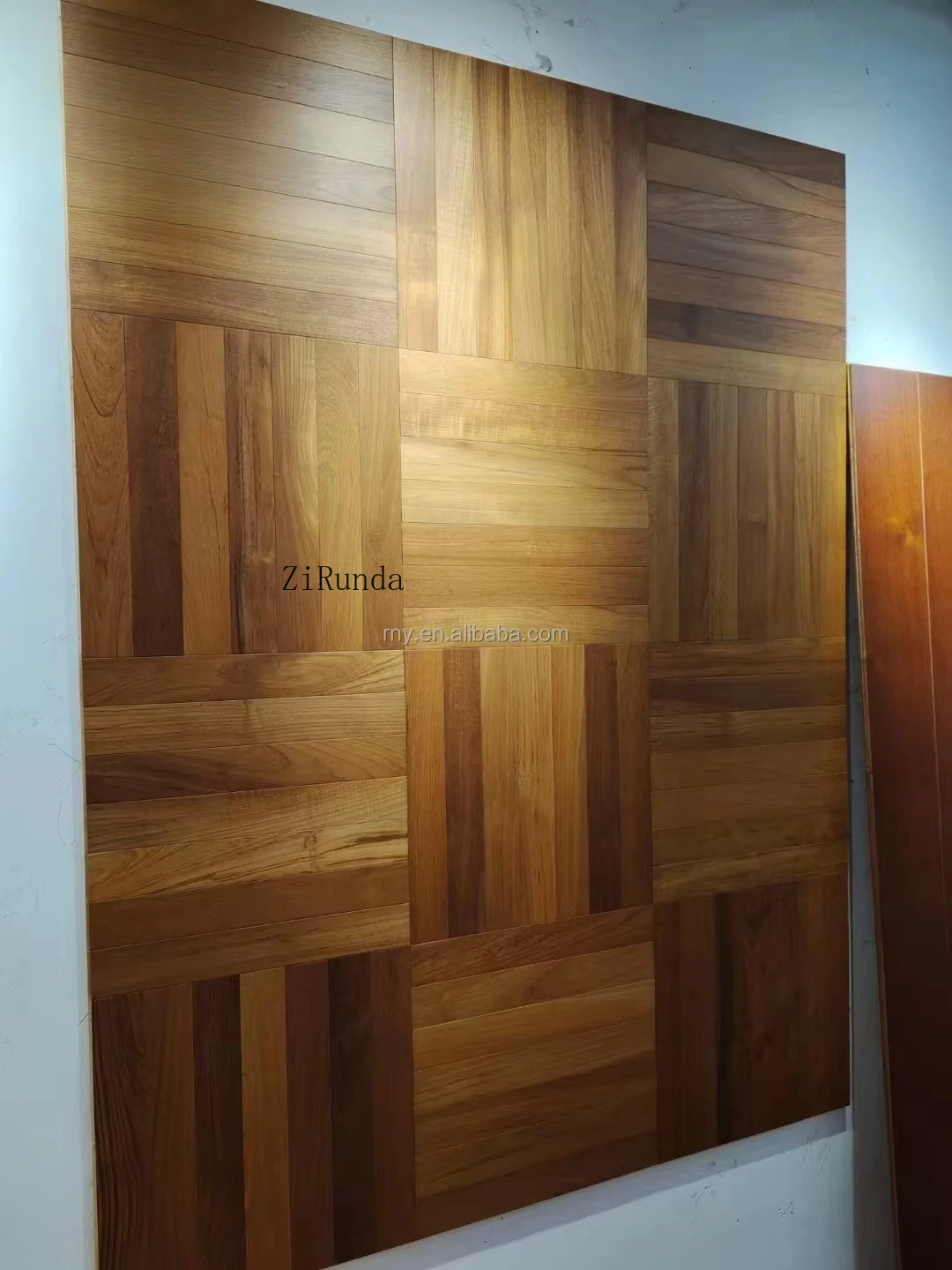 Aangepaste versie parketvloer natuurlijke teakhouten vloer massief houten vloer