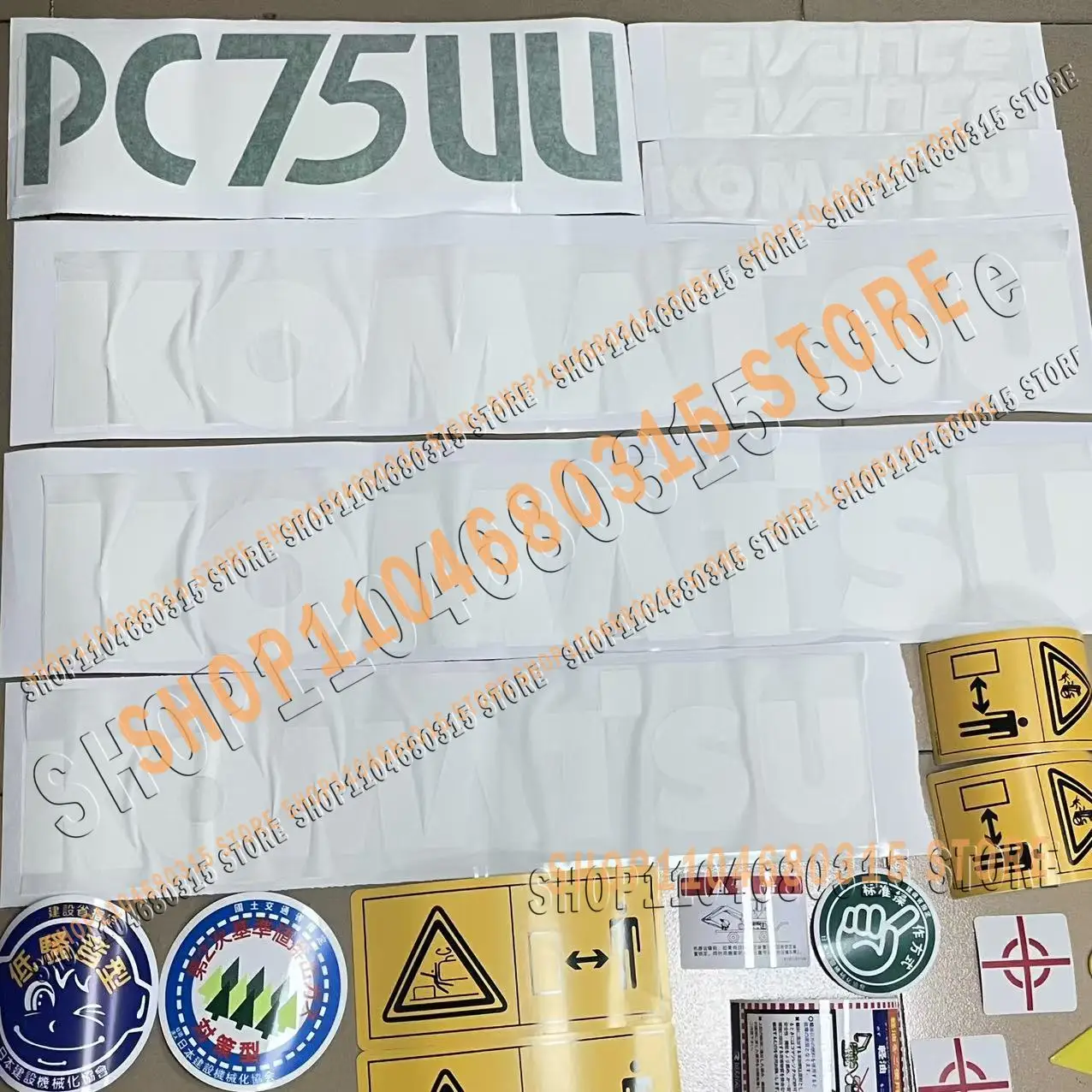 Hot Sale Excavator Whole Vehicle Stickers Car Logo Stickers Komatsu PC30MR-2 PC30UU-3 PC35MR-2 PC40MR-2 PC50MR-2 PC55MR-2 PC75UU