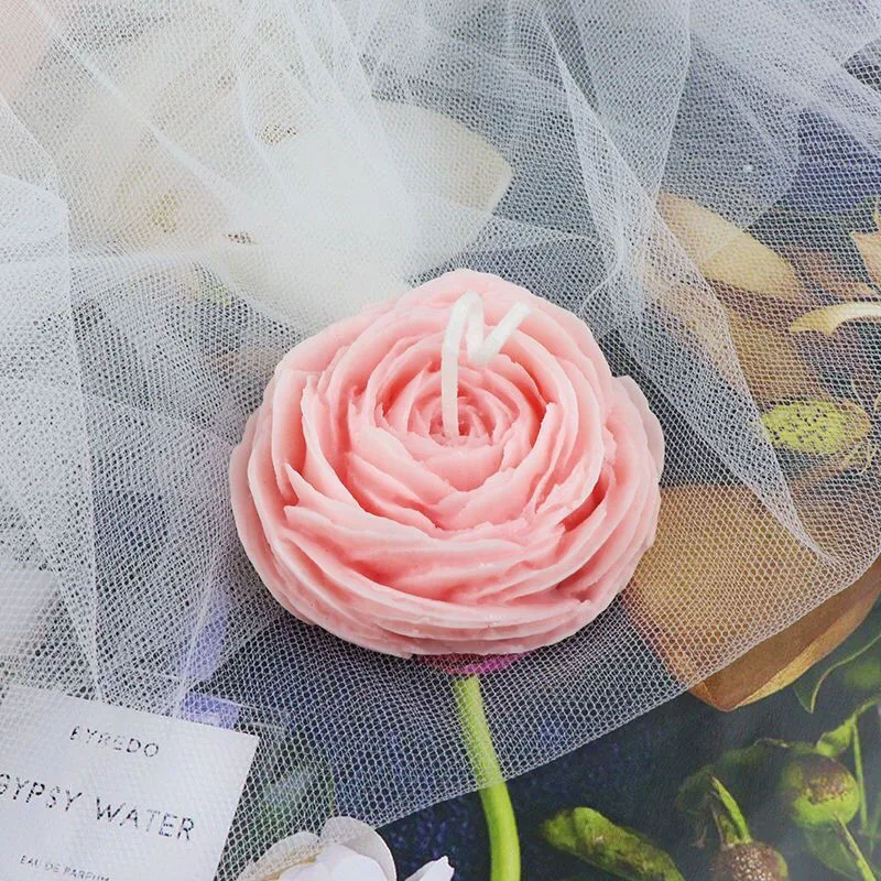 

Rose Flower Candle Mold Peony Aromatherapy Silicone Mold Candle Diy Handmake Gift