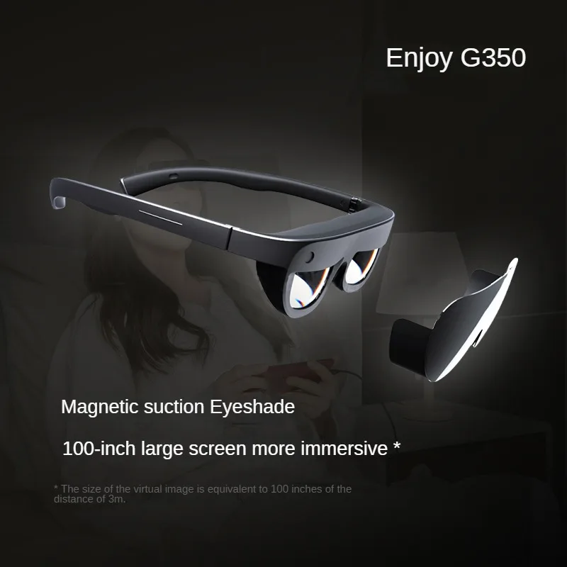 GRAWOOW G350 Smart AR Glasses RTS 3D Movie Augmented Reality Head Display Non-VR AR Glasses for Smart Phone