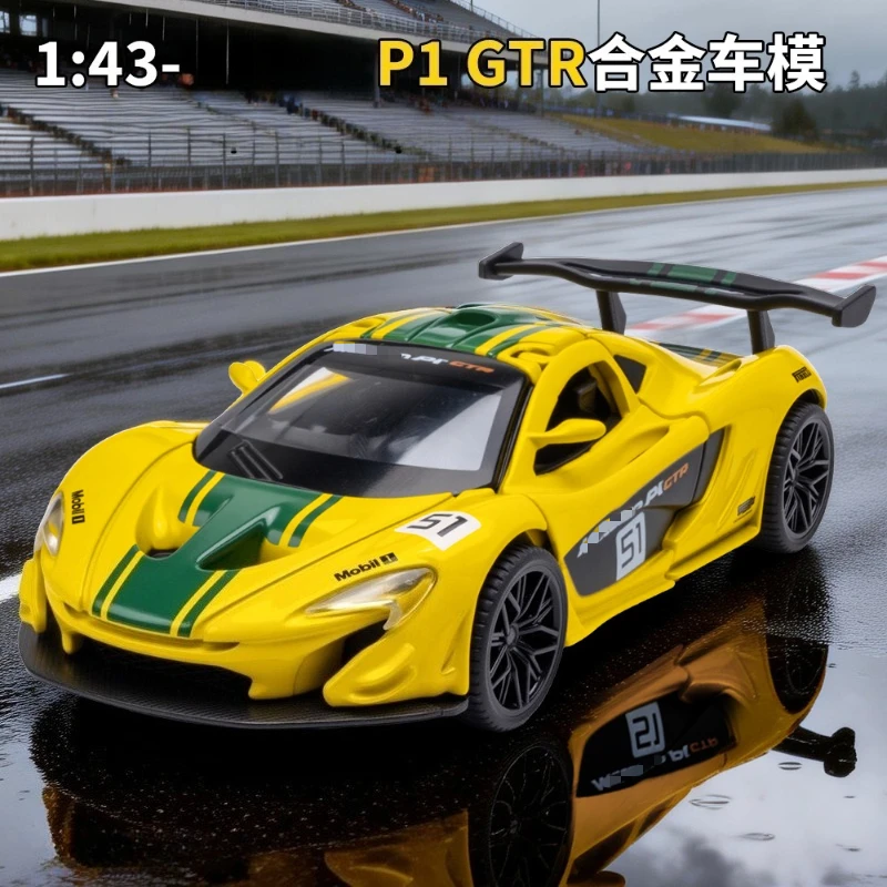 

1:43 P1 GTR Sports Car Alloy Diecast Car Model Hobby Limited Collect Ornaments Children's Holiday Gift Toys