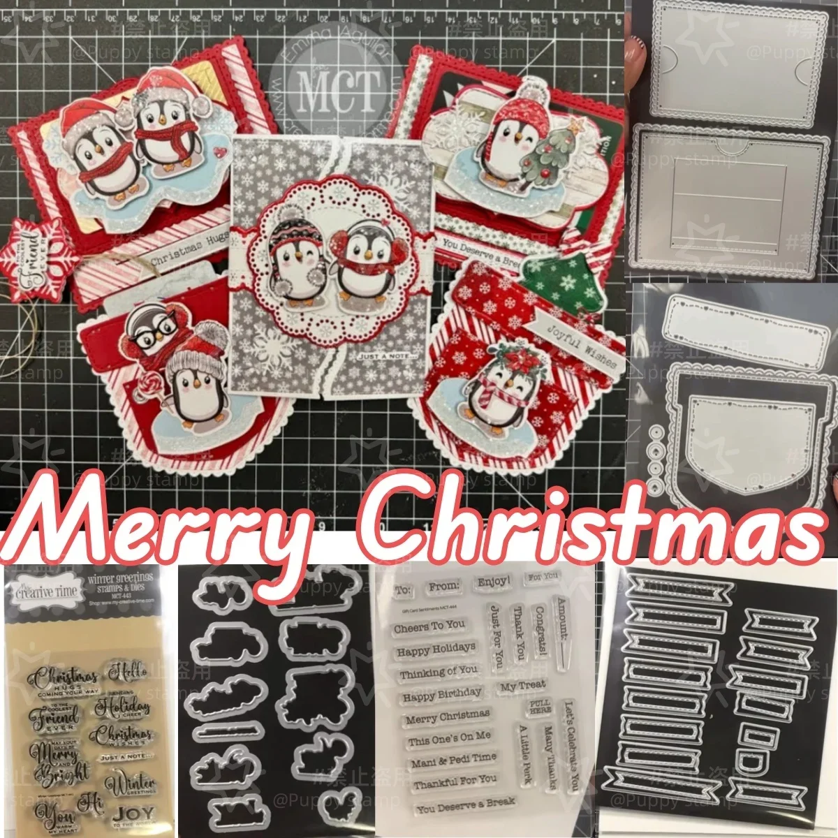 Christmas Collection Metal Cutting Dies Clear Stamps for DIY Scrapbook Diary Decoration Embossing Cut Template Make Card Album