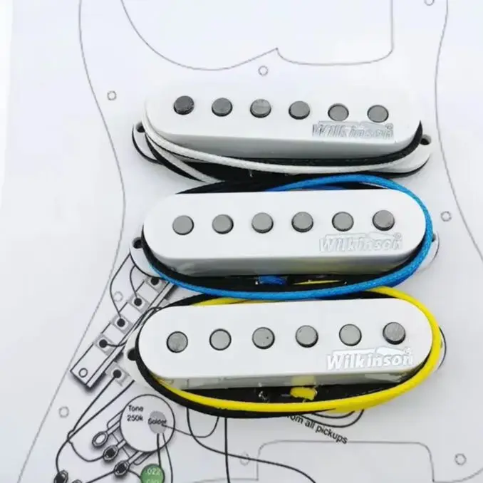 Wilkinson WVS 60's Guitar Pickup ALPHA 250K Copper Shaft Alnico5 SSS Single Coil For Electric Guitar