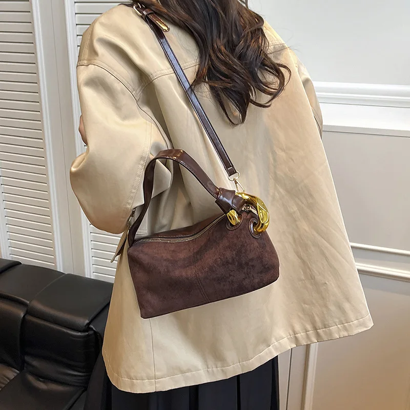 حقيبة وسادة نسائية فاخرة لعام 2025، محفظة كتف متعددة الاتجاهات من الجلد الطبيعي، حقيبة كلاسيكية للتنقل والمواعدة في العمل #4