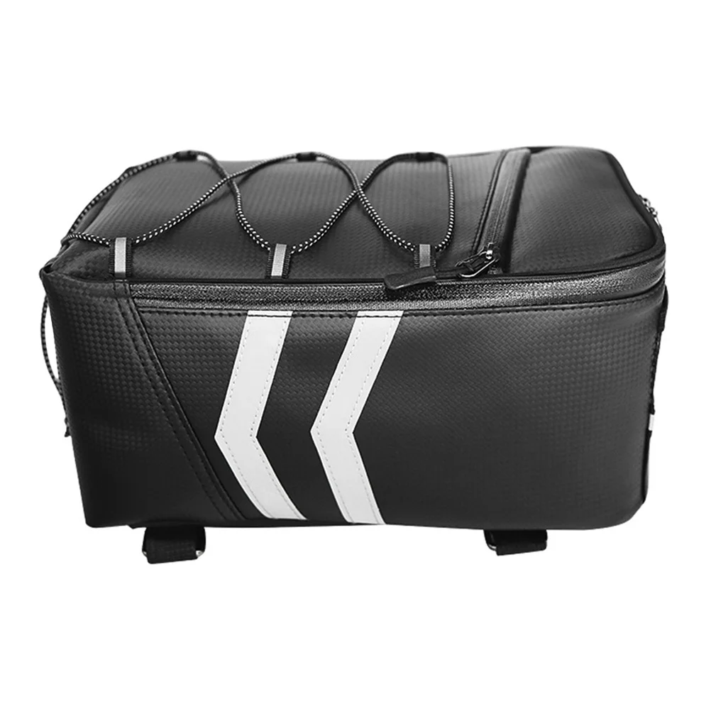 

1 pc Waterproof Tail Bag 9L Pu Bike Back Seat Bag Rainproof Rear Pouch For Cycling Motorcycle Dirt Bike Trunk Rack