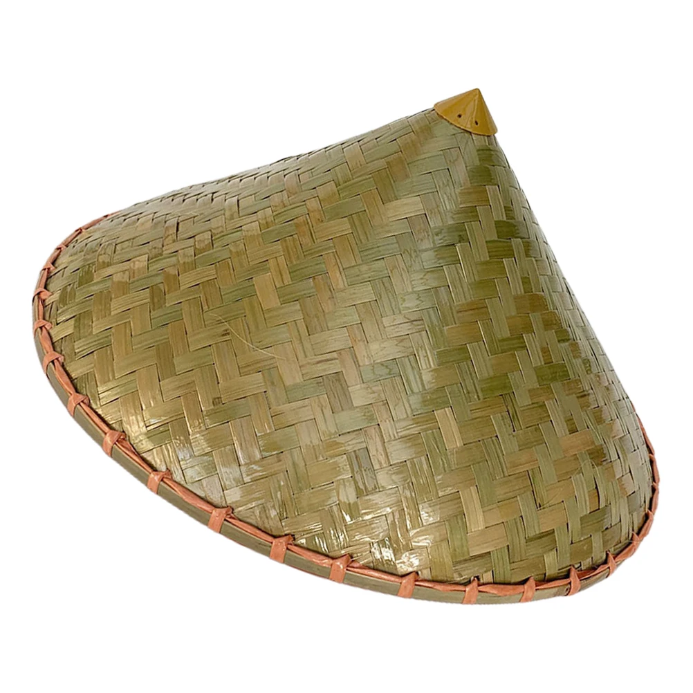 

Bamboo Traditional Oversized Brim Cap Samurai Cosplay Costume Party Performance Decorative Breathable Comfortable Lightweight UV