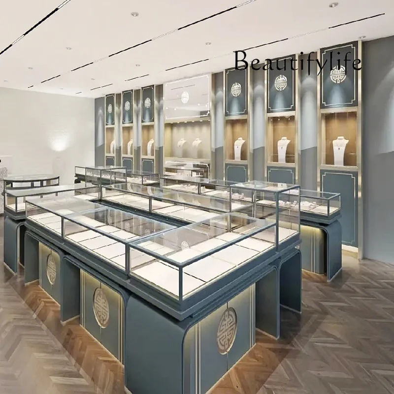 

Custom. Vintage Table Top Jewelry Cabinets Guangzhou Rectangle Wooden Glass Jewelry Display Cabinet