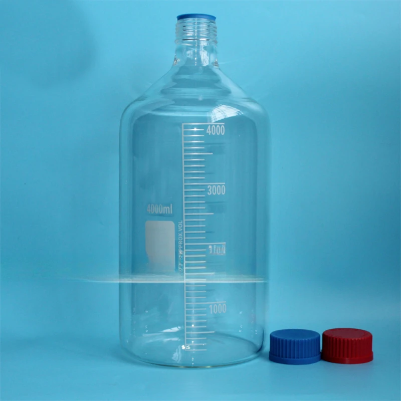 

4000ml glass tube blue cap reagent bottle 4L silk mouth sample cultivation high temperature resistance