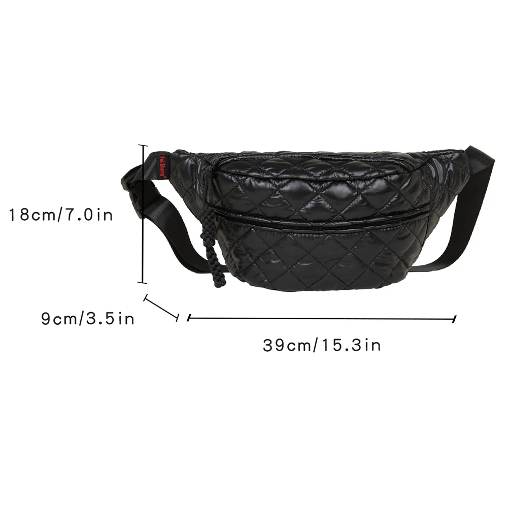 Couple Quilted Chest Bag Crossbody Bag Fashion Casual Crossbody Purse Shoulder Bag for Travel Hiking Cycling for Christmas Gift