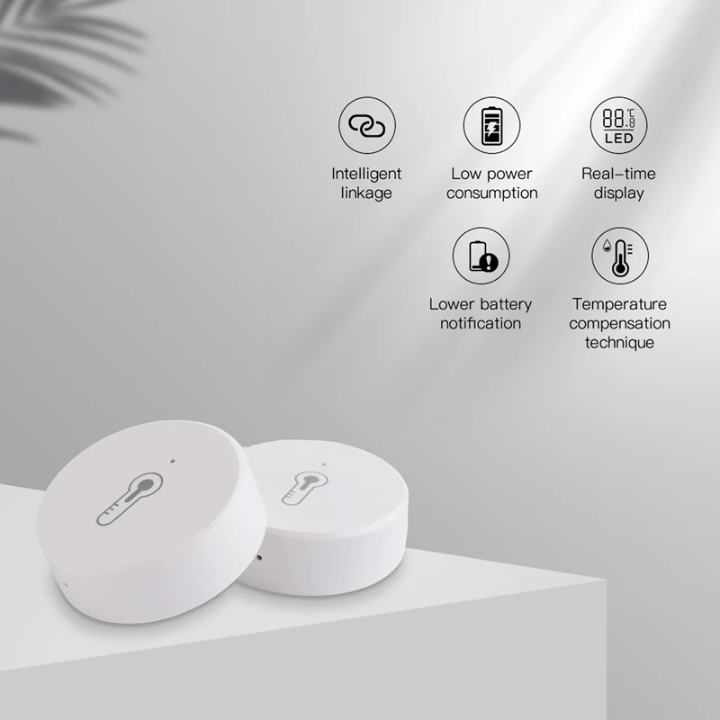 Tuya Smart Zigbee 3.0 Smart Temperature And Humidity Sensor Battery Powered Security With Tuya Smart Life App Alexa