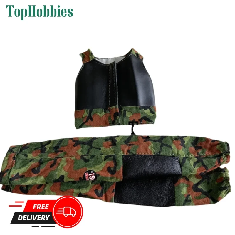ชุดอุปกรณ์เสริมทหารขนาด 1/6 เสื้อกั๊กและกางเกงลายพราง ชุดเครื่องแบบสำหรับฟิกเกอร์แอคชั่นชายขนาด 12 นิ้ว ของสะสม ตุ๊กตา ของเล่น ของขวัญ