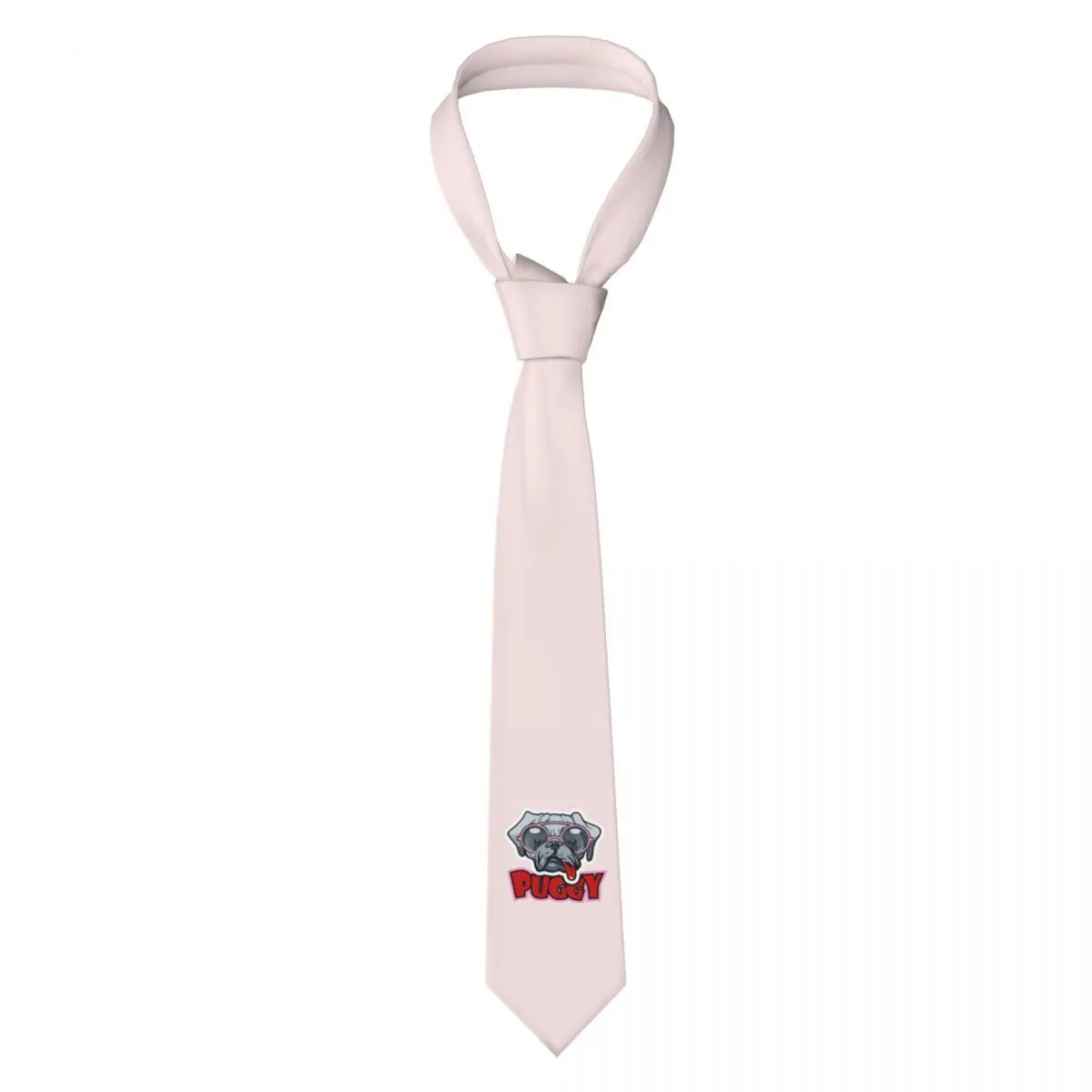 Cute Puggy Wearing Sunglasses Pugs Necktie for Men Silk Polyester 8 cm Neck Ties Party Business Tie Casual Gravatas