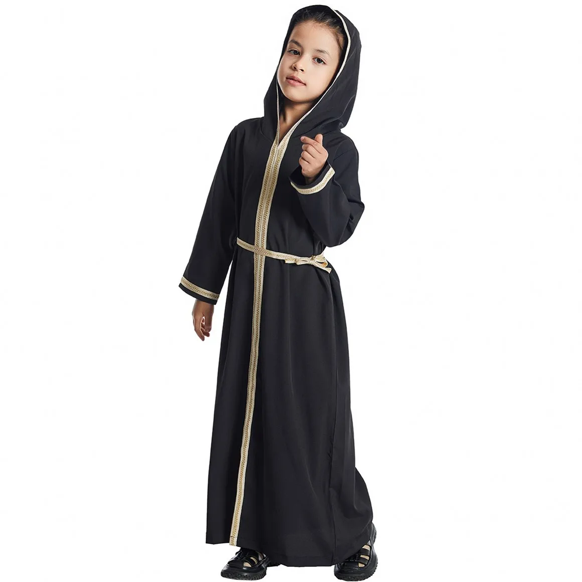 

Muslim Kids Girls Prayer Dress Hijab Abaya Robe Arab Dubai Children Ramadan Kaftan Headscarf Islamic Eid Party Gown Jilbab