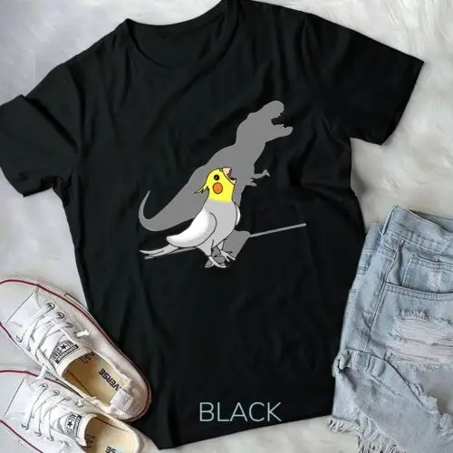 Cute Screaming Parrot Birb Memes Funny T-Rex Cockatiel T-Shirt Unisex T-shirt