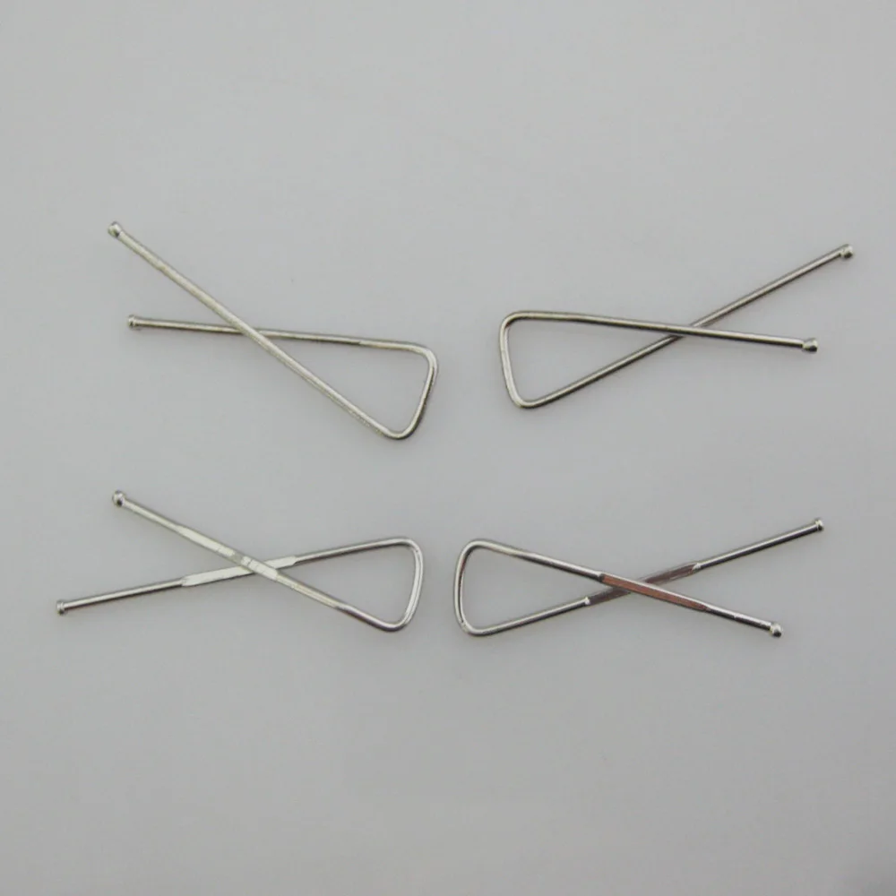 NBNLSA 50Pcs About 33MM Long Iron Clips For Garment Shirt Collar Package DIY Sewing Supplies