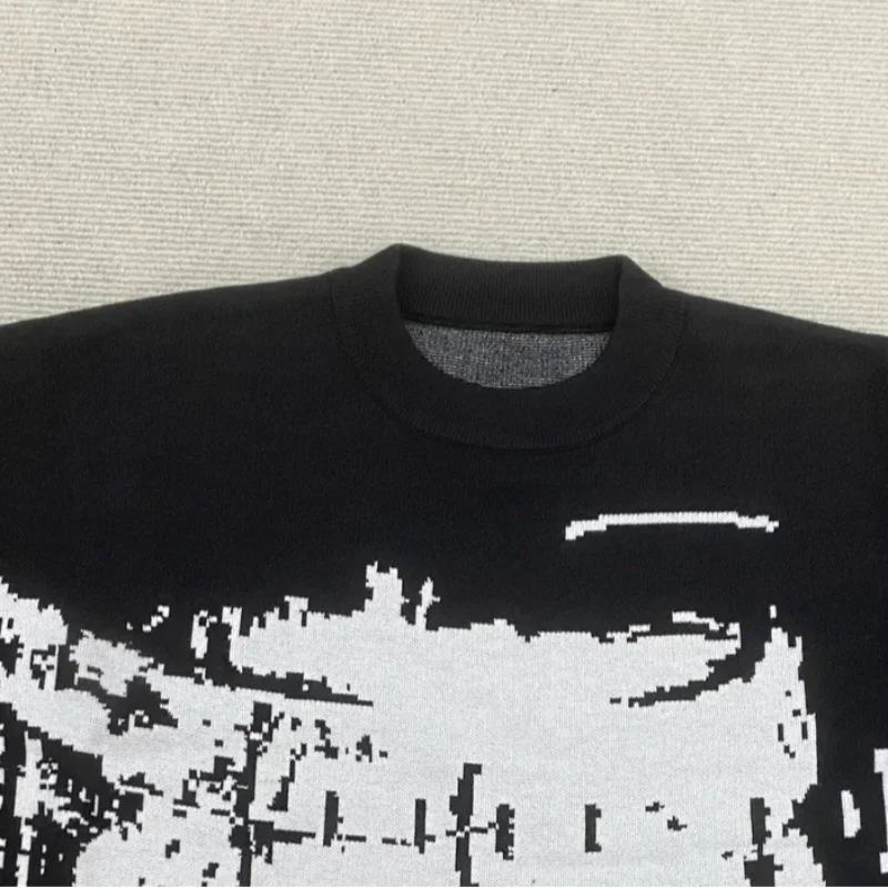 الأوروبية الأمريكية الخريف الشتاء فضفاض بلوزة كاجوال سترة الاتجاه الهيب هوب متماسكة شخصية الجاكار نمط أعلى الرجال النساء #3