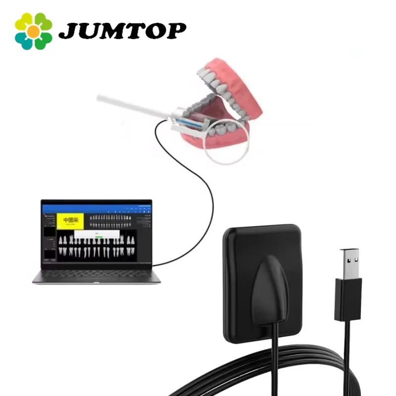 

JUMTOP Dental Intraoral Digital X Ray Sensor with Bracket Fast Transmission RVG Imaging System for Almost All X-ray Machines