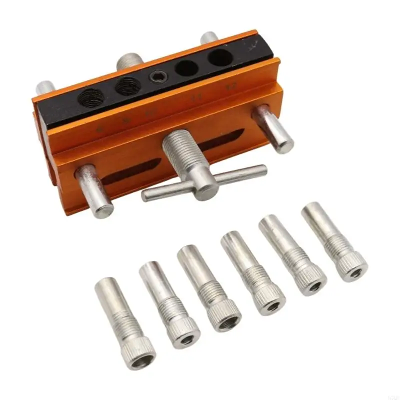 57QF Động cơ Dowel Jig Kits Center Guide Guide Jig để chế biến gỗ