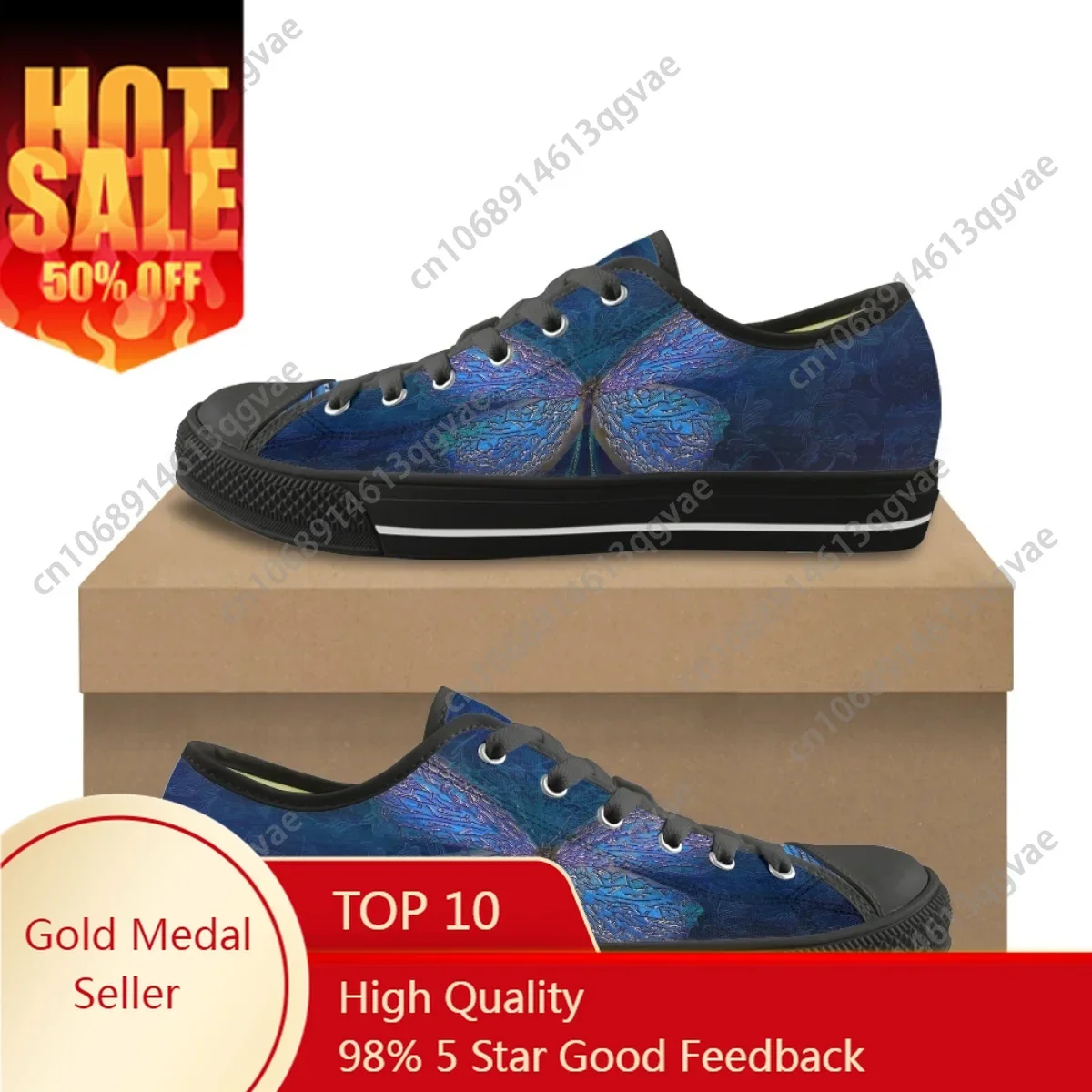 

Art Butterfly Pattern Print Low Top High Quality Sneakers Mens Womens Teenager Canvas Light Sneaker Couple Shoes Custom Shoe