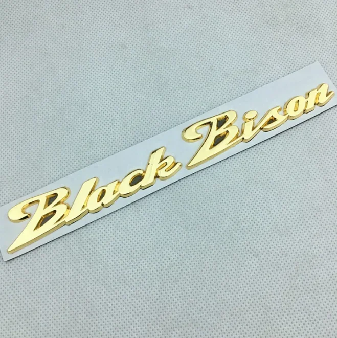 

Metal Golden Black Bison Wald Style Trunk Rear Emblem Badge Decal Stickers E S G