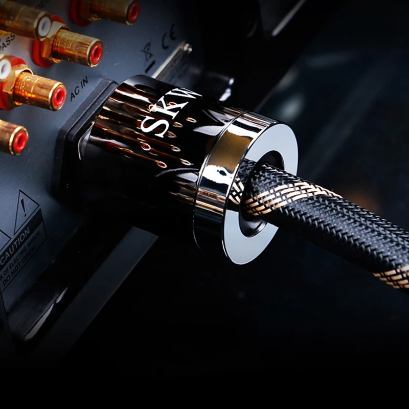 SKW 업그레이드 오디오 애호가 전원 코드, 수-암 전원 케이블, 미국 플러그, 서브우퍼, 앰프, DV/AV용 EU 플러그