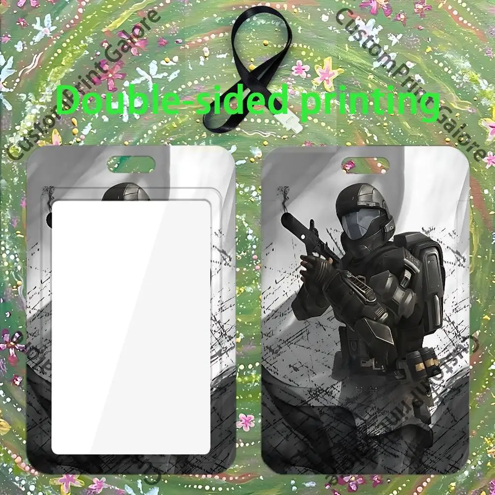 The D-Dimike O-ODST Transparent PVC  ID Card Sleeve Badge Dustproof Case For Staff School Student Work Card - view 6