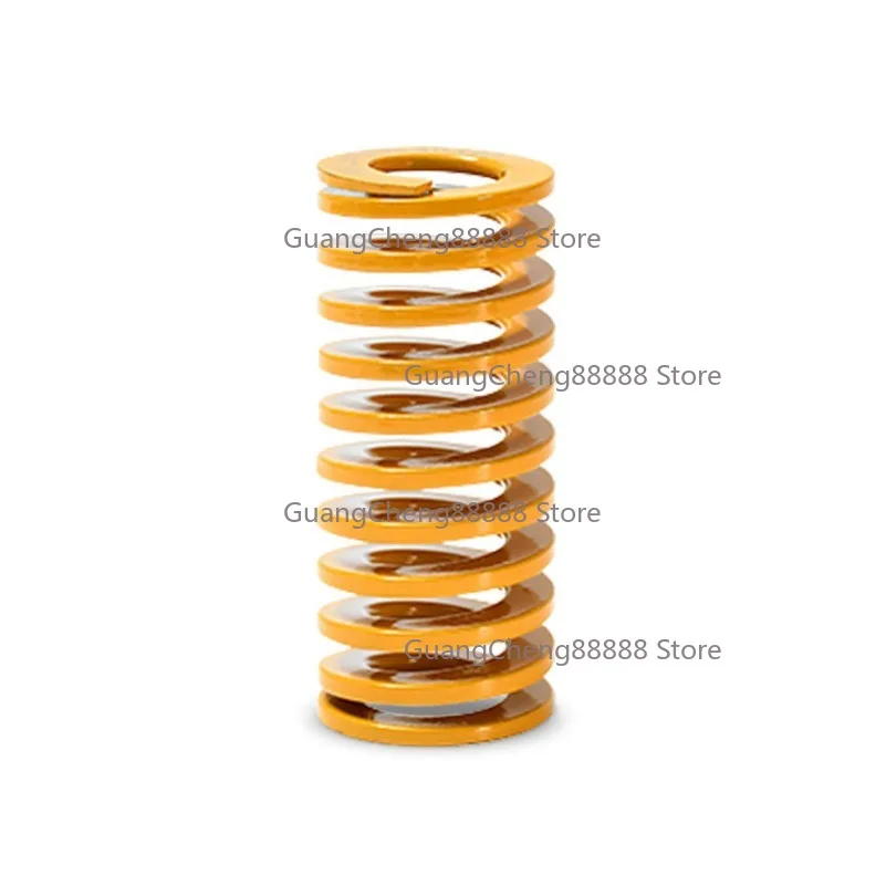 Yellow 65mn material mold spring rectangular flat wire compression light load yellow, high strength outer diameter 6-60mm