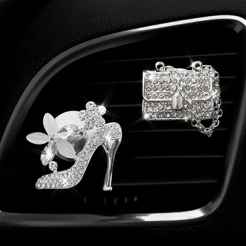 Car Air Freshener Auto Outlet Perfume Clip Bling Car Accessories Bowknot Scent Bottle Cars Accessories Interior Cars Decor