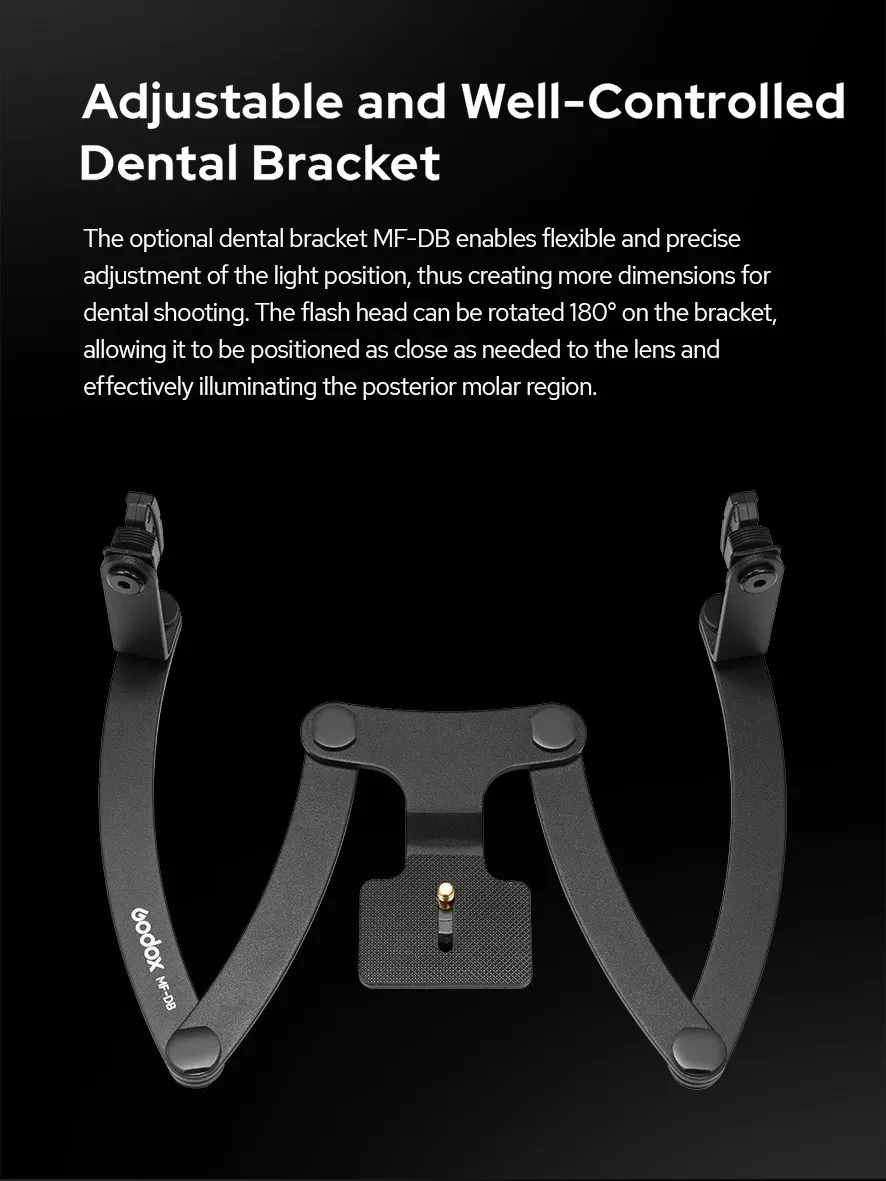 Godox MF12-DK1 Dental Flash System 2.4G Wireless TTL Dual-head Flash Speedlite for Sony A6400 A7M4 A7R5 ZV-E10 and other