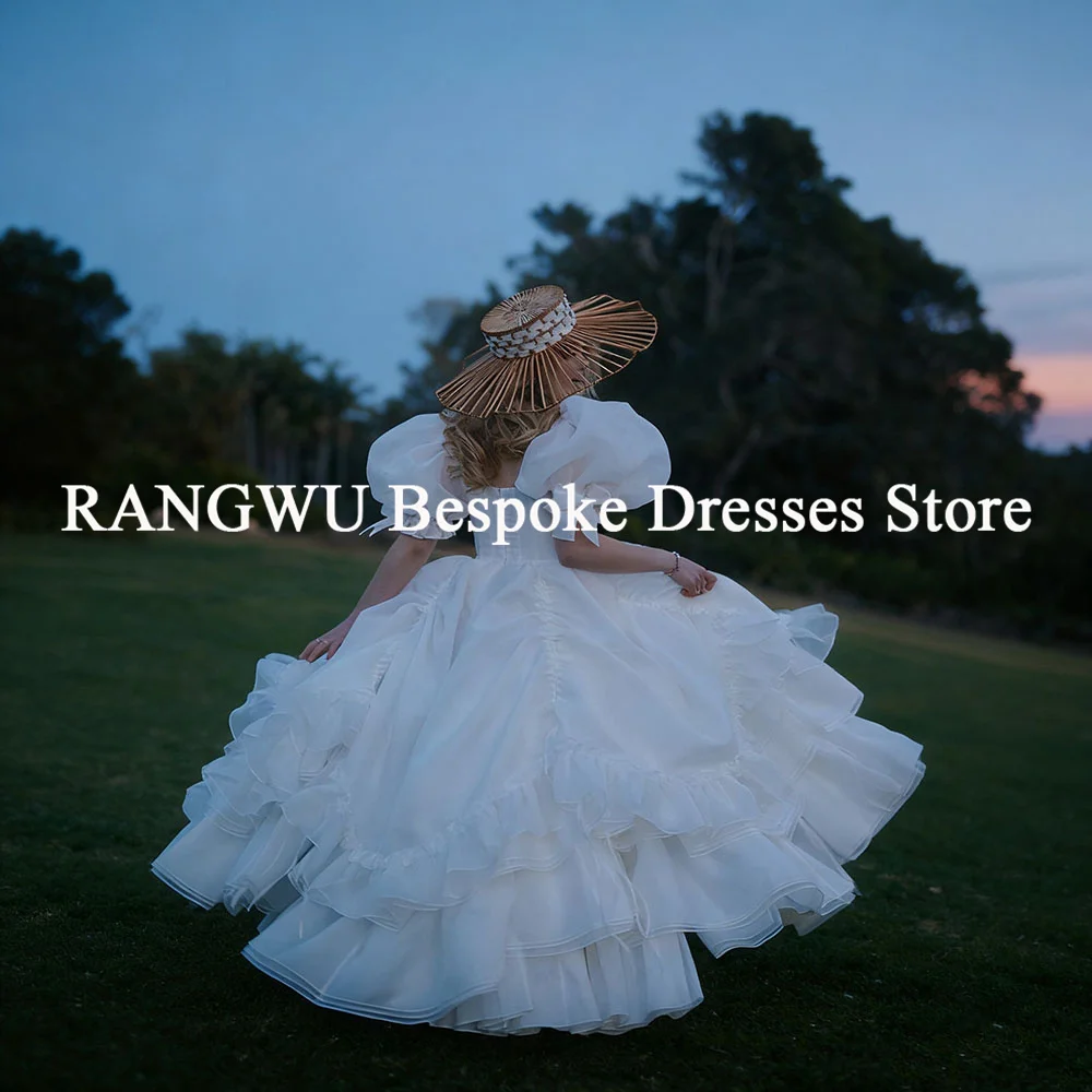 Роскошное пляжное свадебное платье в стиле рококо в стиле бохо с оборками, многоуровневое викторианское платье невесты с короткими рукавами, загадочная невеста по индивидуальному заказу