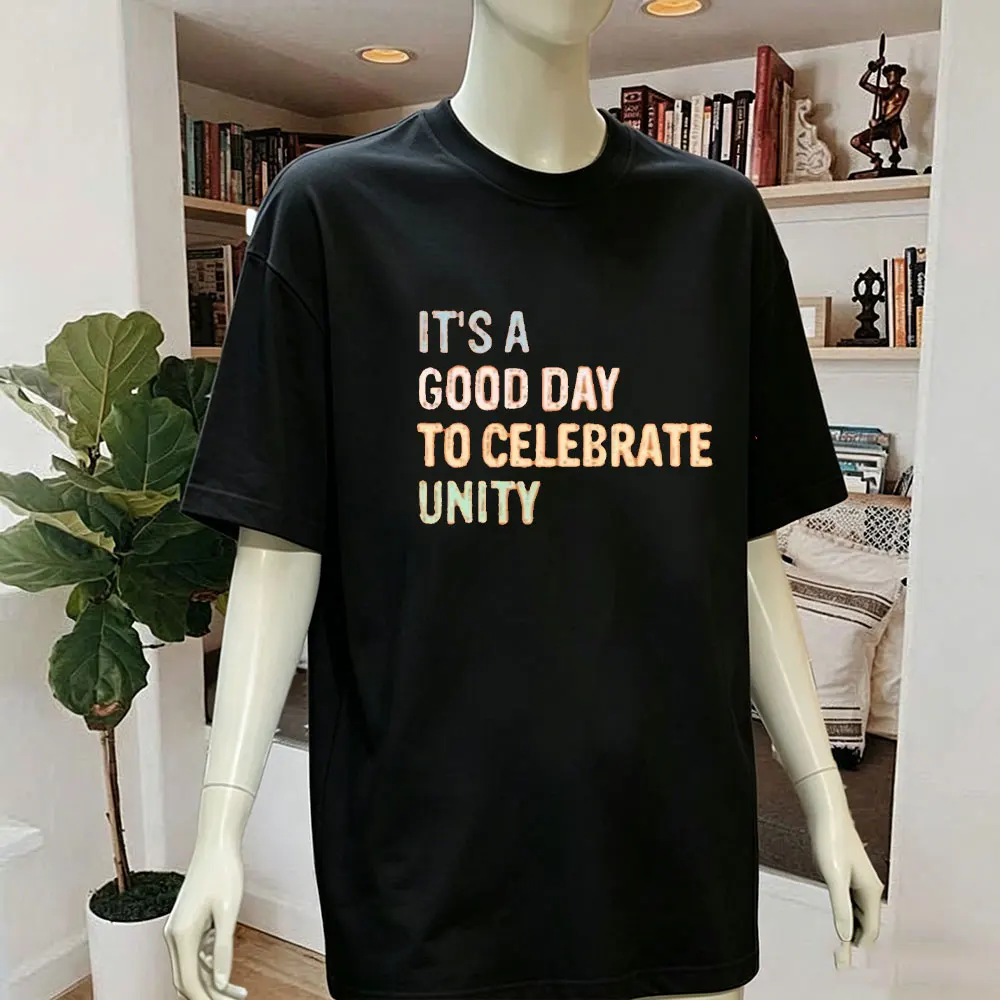 T-shirt Unity Day anti-bullying, la gentillesse prend du courage, vêtements à slogan positif, t-shirt ample à manches courtes pour hommes