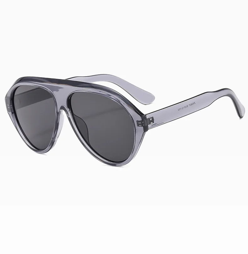 Übergroße Pilot Sonnenbrille Frau Luxus Marke Vintage Ein Stück Sonnenbrille Für Dame Beliebte Großen Rahmen Shades Brillen UV400 – Detail 16