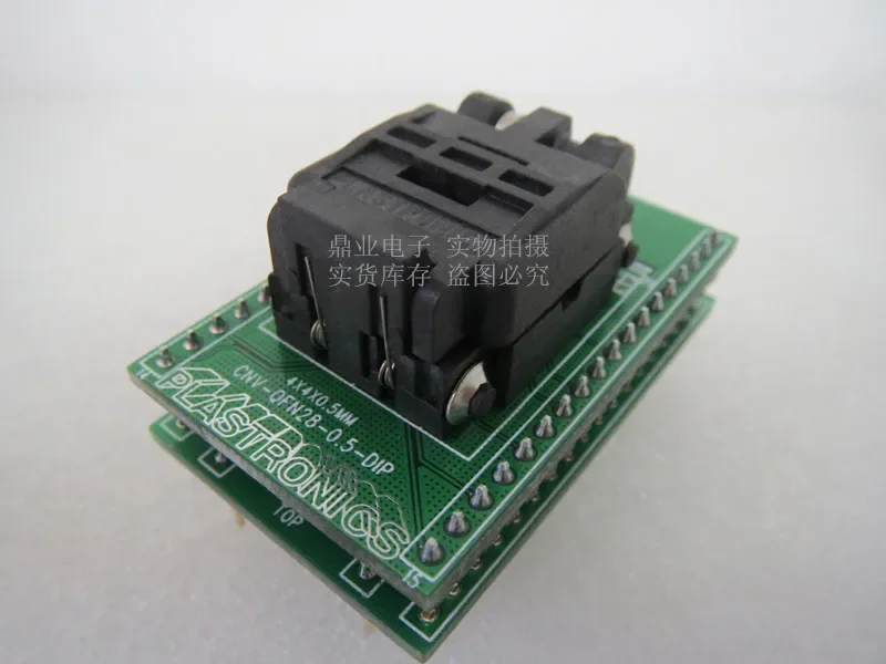 

QFN28/DIP28 MLF28 4X4X0,5 мм Гнездо для проживания позолоченная IC испытательное сиденье Испытательный стенд для гнезда