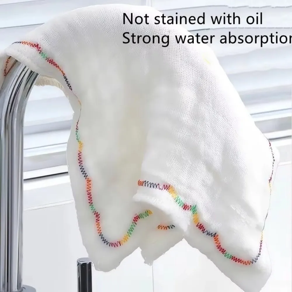 جديد سوبر ماصة المطبخ صحون غزل القطن قوس قزح الطبقات تنظيف المناشف غير النفط أدوات المطبخ المنزلية #3