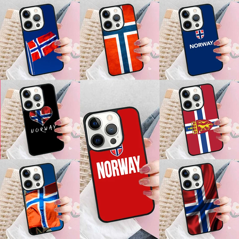 Norway Flag Phone Case Cover For iPhone 16 15 14 plus XR XS 11 12 mini 13 pro max coque Shell Fundas