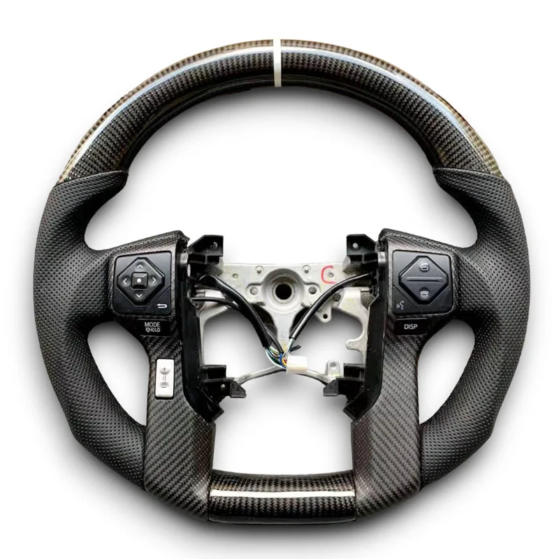 Upgraded and Modified Carbon Fiber Steering Wheel for Toyota Tantu Prado Highlander Sports Edition Car Steering Wheel Upgrade