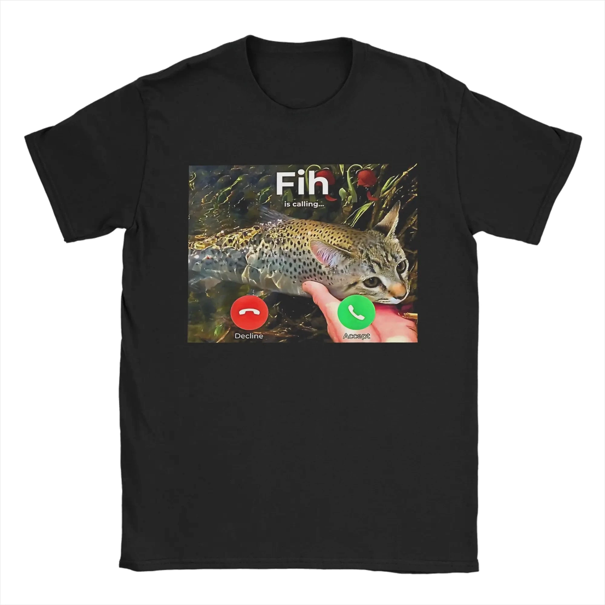Shrim Is Calling Fih Is Calling Message Decline Accept T-Shirt für Männer und Frauen Geschenk Kleidung Ausverkauf Damenbekleidung – Detail 6