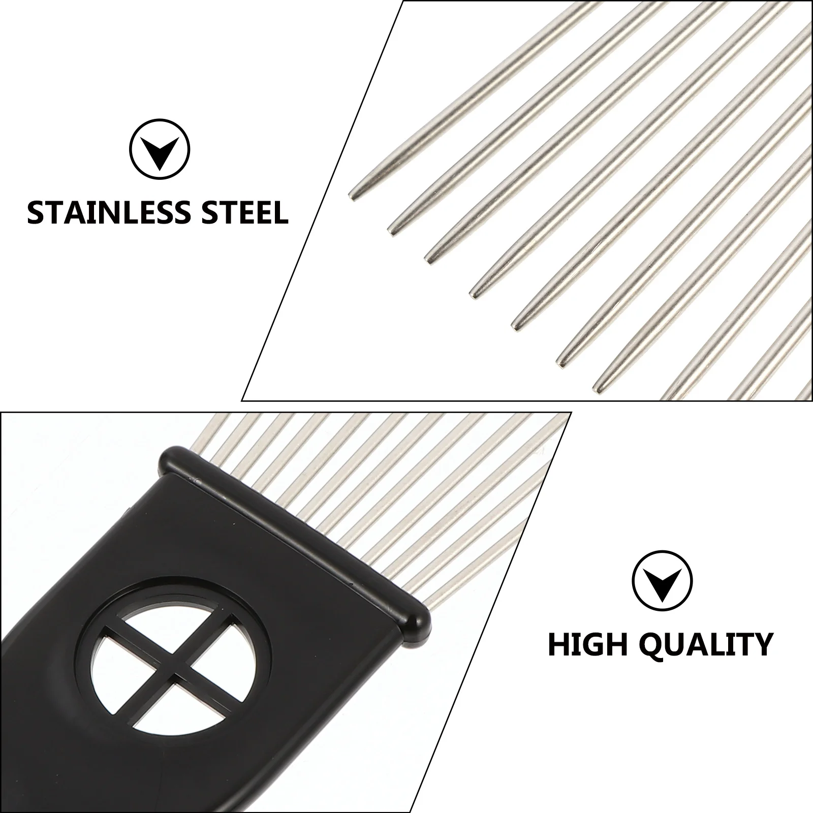 

6Pcs Steel Pin Afro Twisted Hair Comb Long Teeth Curl Pick for Men Women Afro Curly Hair Detangle Braid Comb